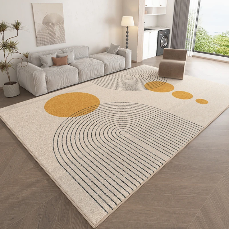 Modern Simple Living Room Decoration Carpet Ins Cream Bedroom Bedside Plush Rug Light Luxury Study Cloakroom Soft Non-slip Rugs