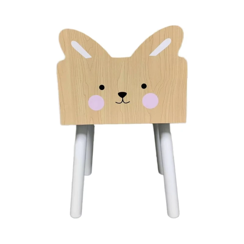 

Wooden Rabbit-shaped Cute Wooden Bedside Table / Bedside Storage Rack