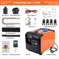 5/8KW Diesel Air Heater 12V/24V/220V Integrated Car Heater With Bluetooth Remote Control Silencer for RV Parking Heaters Trucks