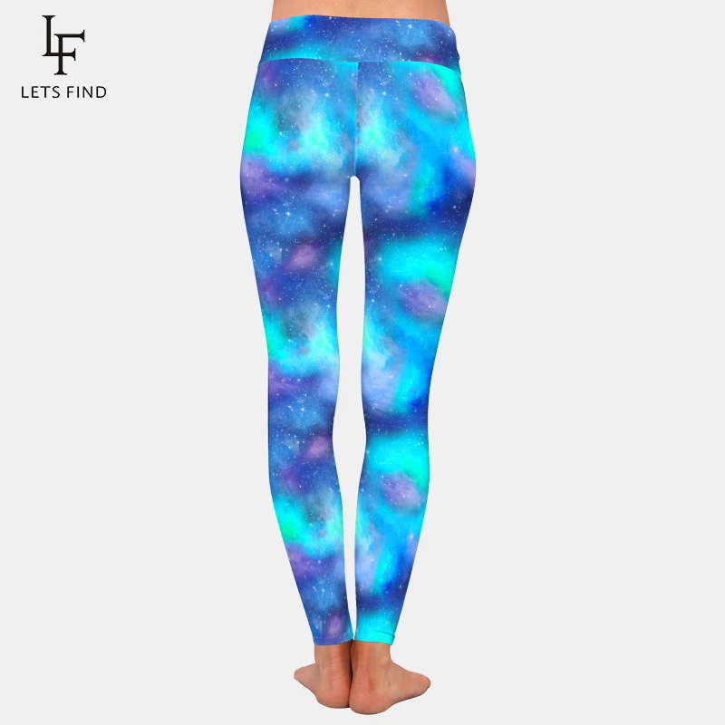 LETSFIND Fashion Galaxy Digital Printing Women Workout Leggings New High Waist Women Sexy Fitness Leggings