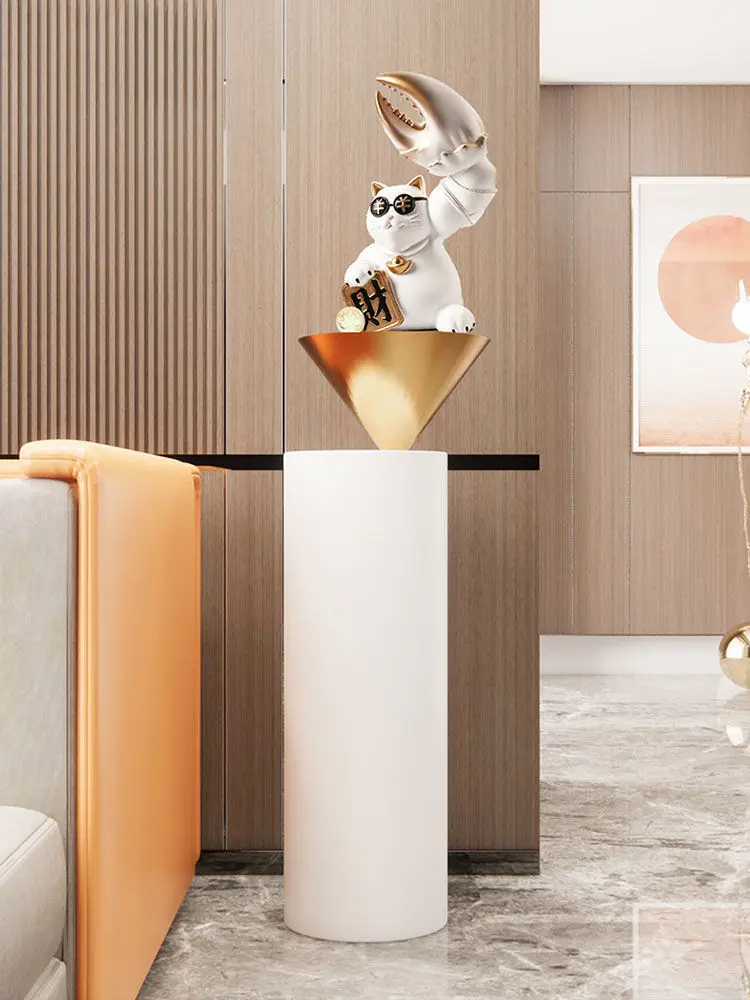 Lucky cat flowing water ornament company opened to make money handicrafts light luxury high-end floor