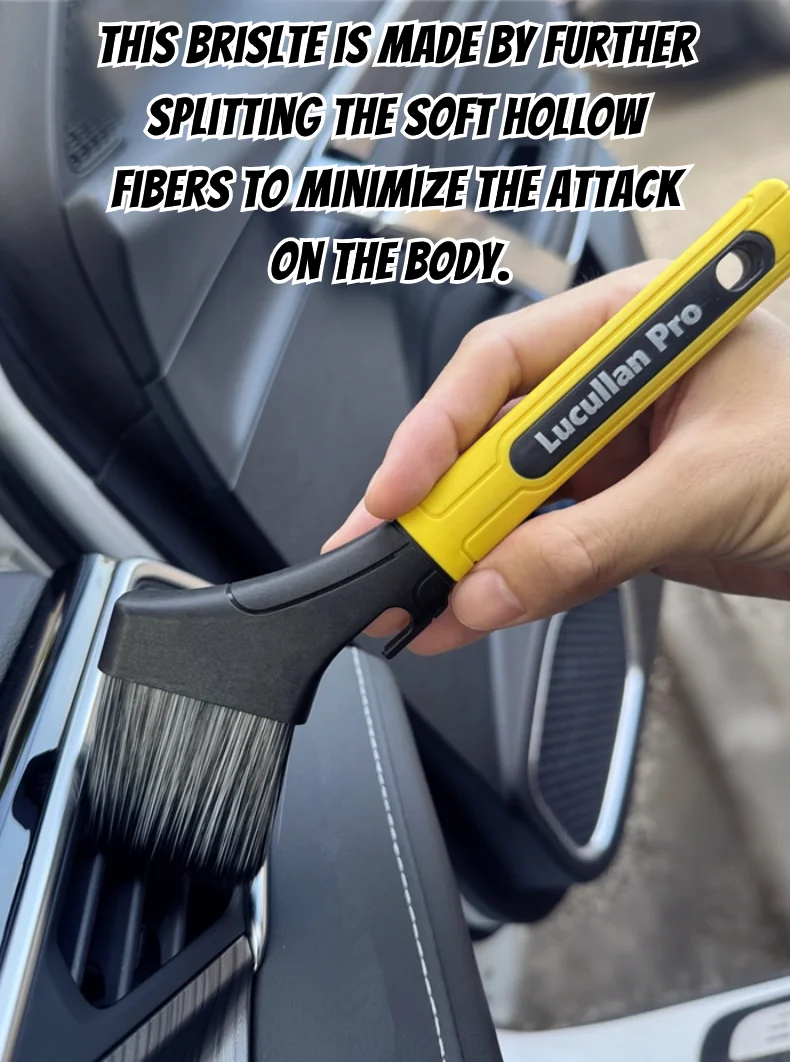 Lucullan Pro Ultraweiche Mehrzweck-Autowaschbürste, große Borstenfläche, ergonomisches Autoreinigungszubehör – Detail 4