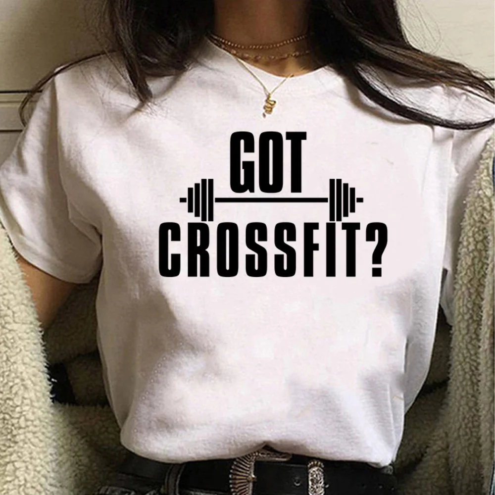 Crossfit Fitness t shirt women graphic summer manga top girl y2k clothing