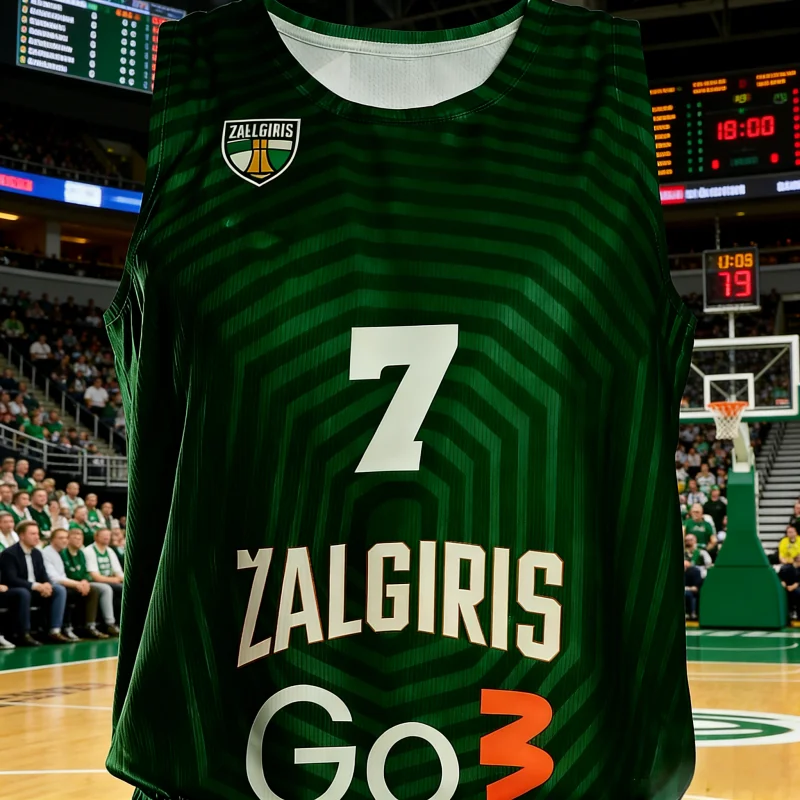 2026 Sommer Neu Zalgiris Kaunas Basketball Europäischer Wettbewerb Basketball-Trikot Fan-Trikot für Herren Damen Sportbekleidung Familie Kinder T-Shirts – Detail 3