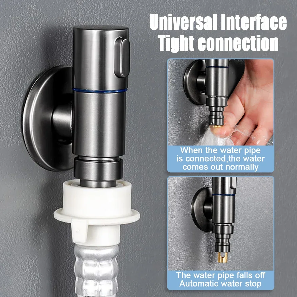 Wall Mounted Toilet Bidet Sprayer Set Dual Control 1 In 2 Out Triangular Valve Toilet Flushing Spray Gun Bathroom Accessories