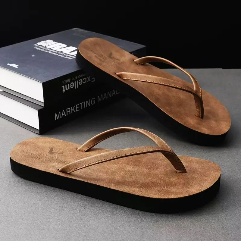 2026 Men's Flip-flops Summer Fashion All-match High Appearance Level Leisure Clip-toe Beach Sandals