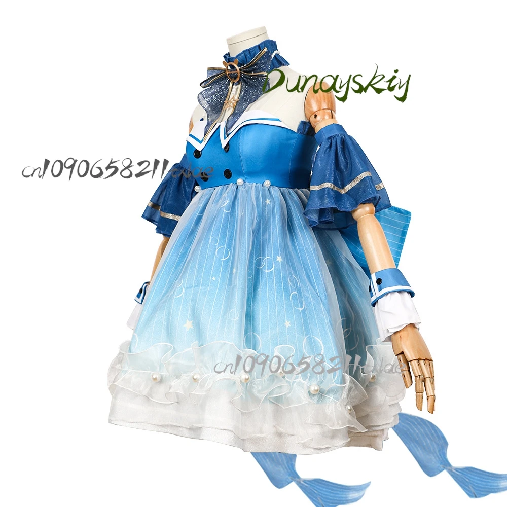 ^인피니티 니키 COS 의상 – 라이트 위스퍼 버블 로리타 드레스 풀 세트 할로윈 졸업 롤플레잉/애니메이션 스타일