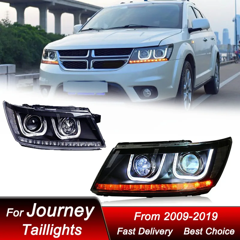 Car Headlights For DODGE Journey 2009-2019 new style LED Headlamp Assembly Upgrade High Configure Projector Lens Accessories Ki