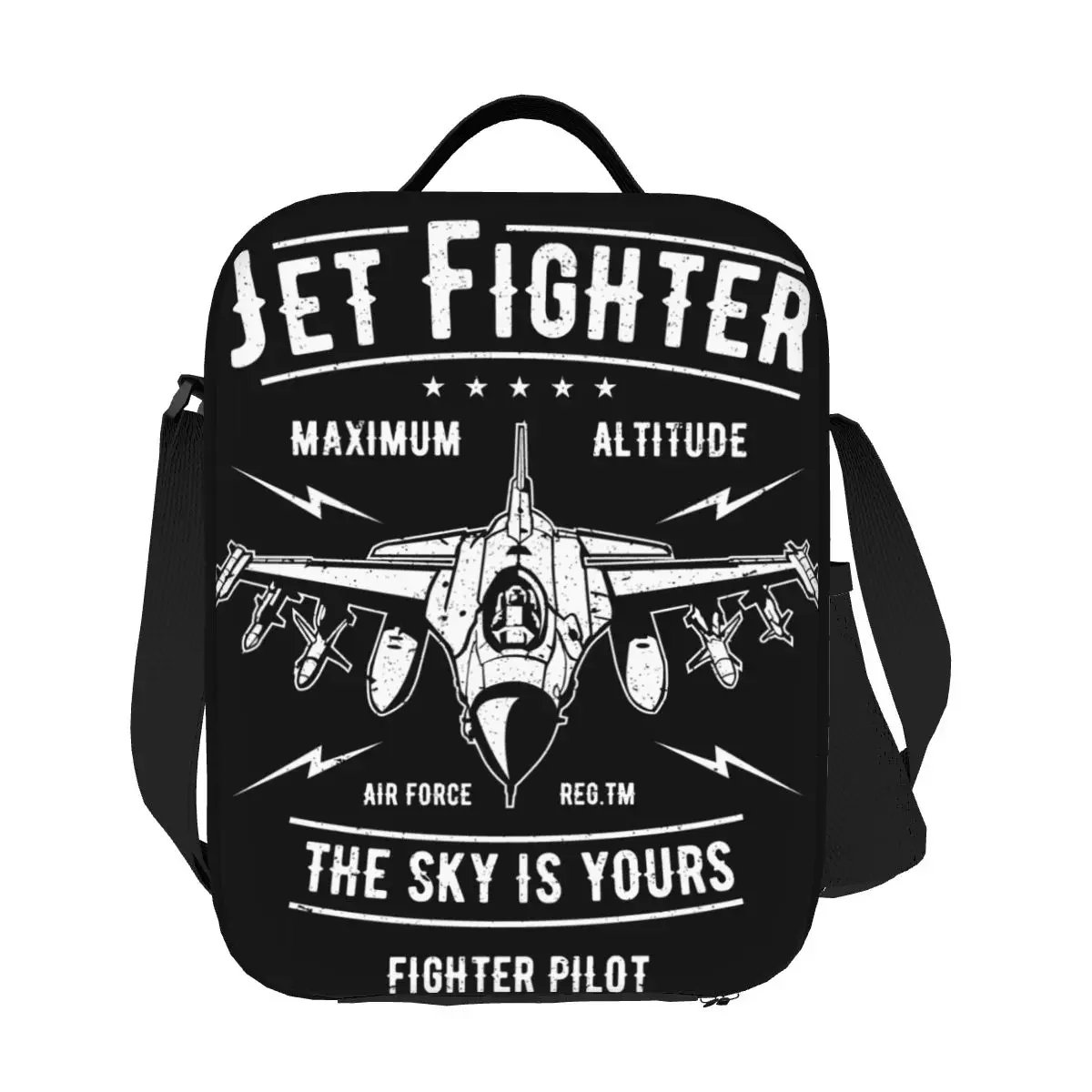 Jet Fighter-fiambrera reutilizable para mujer, fiambrera a prueba de fugas, enfriador térmico para alimentos, bolsa aislante para la Oficina