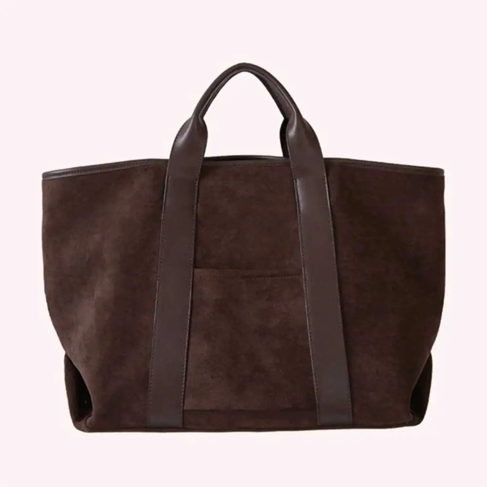 

Shoulder Bag Tote Bags for Women Large Capacity Winter Handbag Suede Vintage Satchel Bag Simple Casual Hand bags Shopping Bag