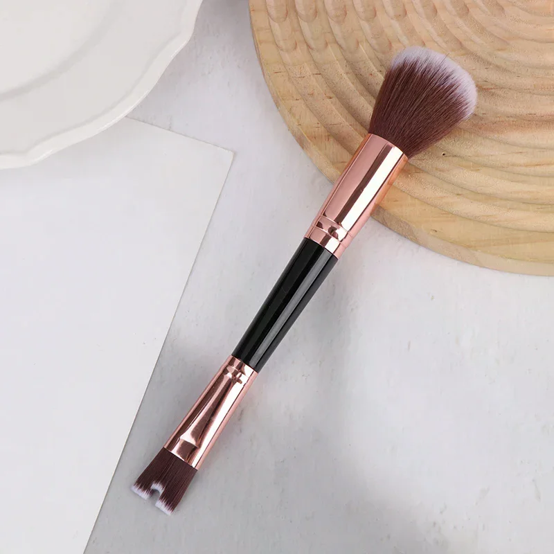 Nose Contour U-Shaped Makeup Brush Dual-End Nose Shadow Foundation Highlighter Brush Blush Brush Face Beauty Cosmetics Tools