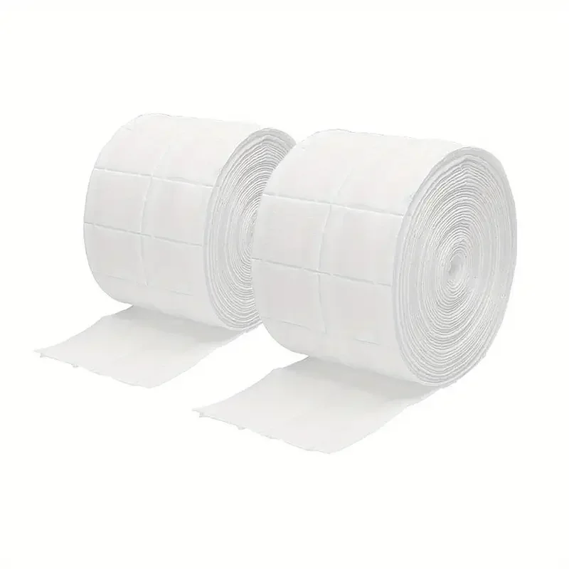 500개/롤 네일 폴리쉬 리무버 코튼 패드 화이트 린트 프리 네일 와이프 젤 글루 메이크업 매니큐어 클리닝 도구 종이