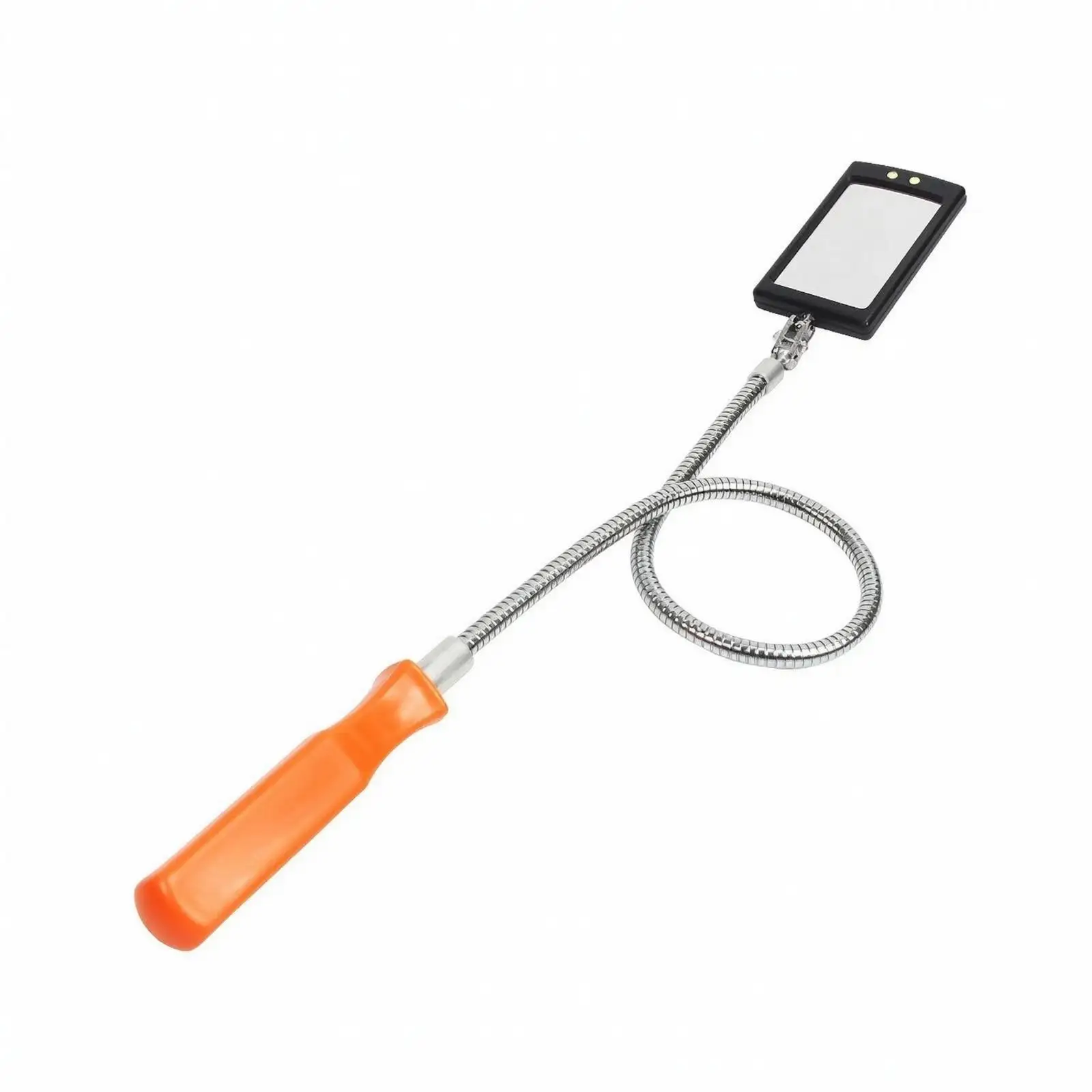Vehicle Inspection Mirror with LED Light and Flexible Extension for Mechanic Tool Kit Garage Use