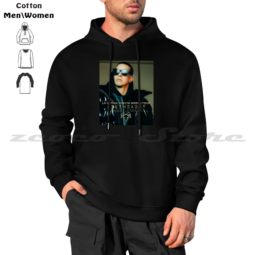 Glasses Of Yankee Hoodies  Long Sleeve Soft Casual Sweatshirt Live Daddy Yankee Concert Cover American World Europe 2021 2022