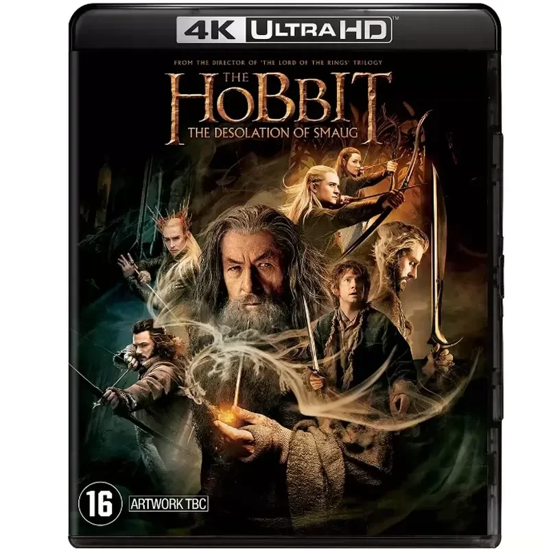 4K UHD Hobbit 2 2 Disc, No Menu, Extended Edition, Dolby Vision, Blu-ray Movie Disc