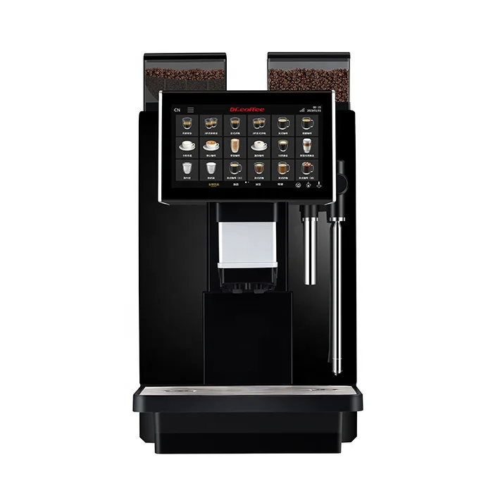 Dr.coffee Coffee Express-T 2 Bean Options Automatic Coffee Machine with Hot Water Rod and Steam Wand