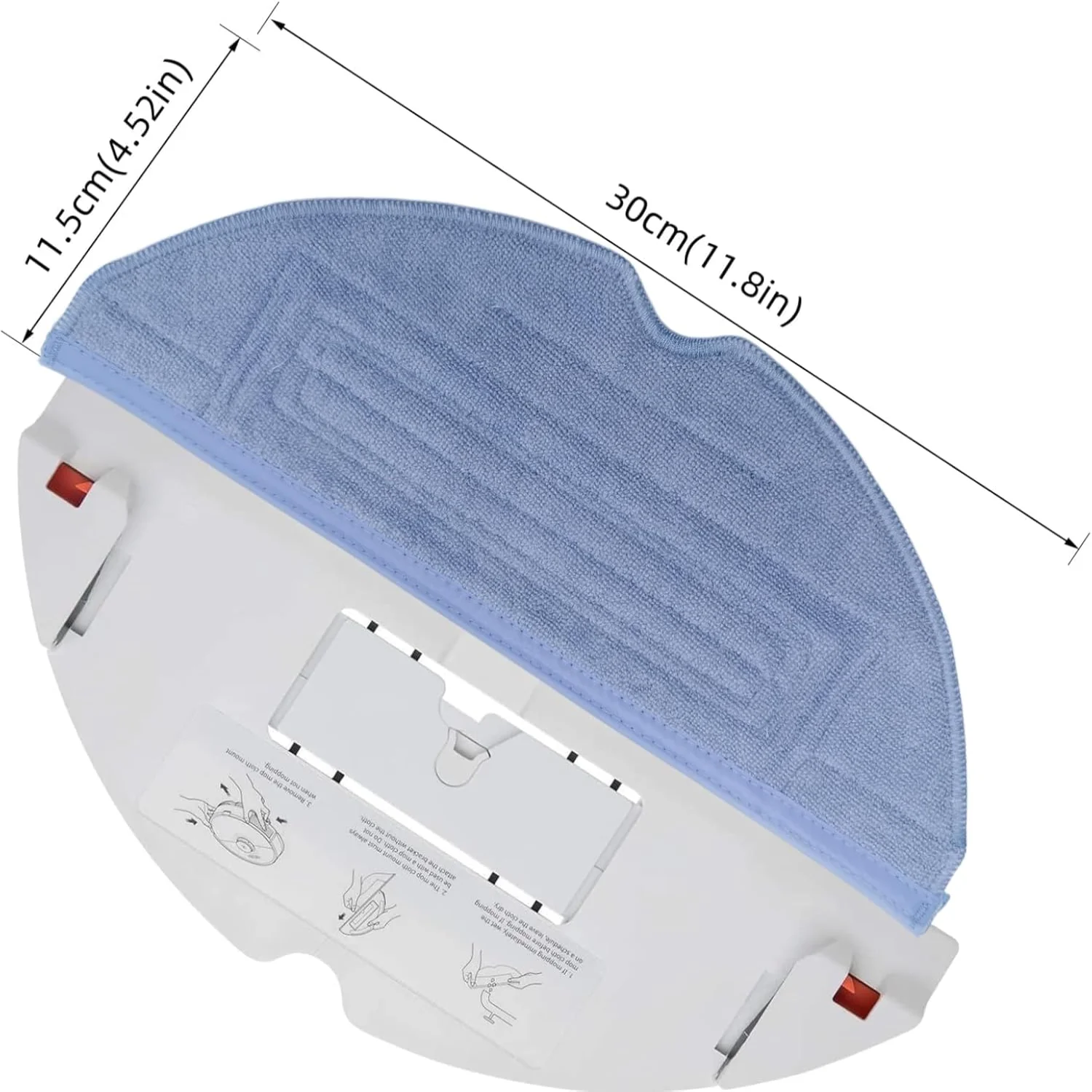 Almofadas de esfregão de microfibra, 4 unidades, para s7/s7 +/s7 maxv/s7 maxv plus/s7 maxv ultra/s7 /s8/s8 +/t7s/t7s plus e pano de vácuo mop mais limpo machi