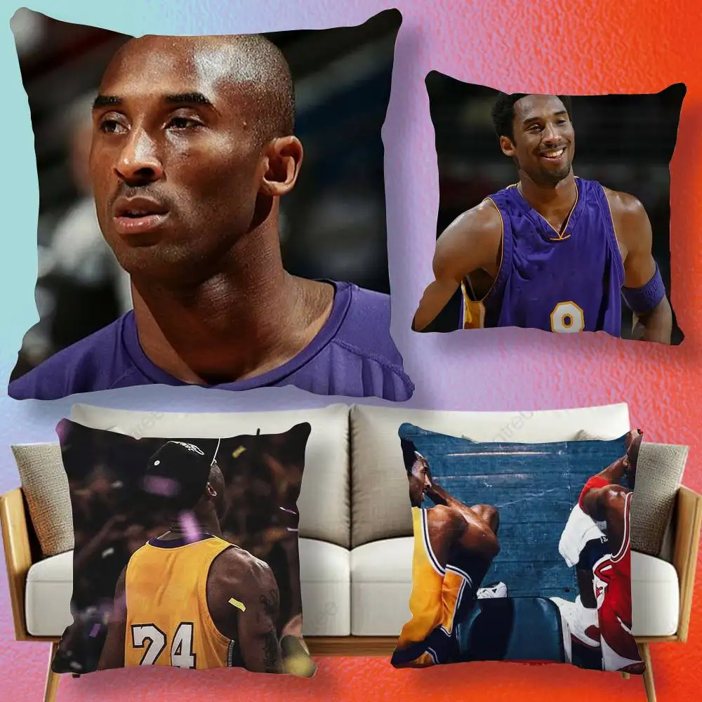 Basketball K-Kobe B-Bryant 8 24  Pillow cover Soft Microfiber Pillowcase Home Sofa Decor Surprise Decorative printed.