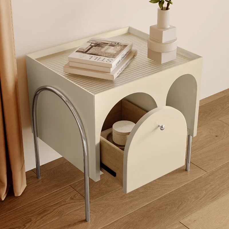 Side Table Bed Room Auxiliary Tables Cabinet Storage Design Bedside Desk Bookcase Open Cabinets Sofa Comodini Locker Small Night