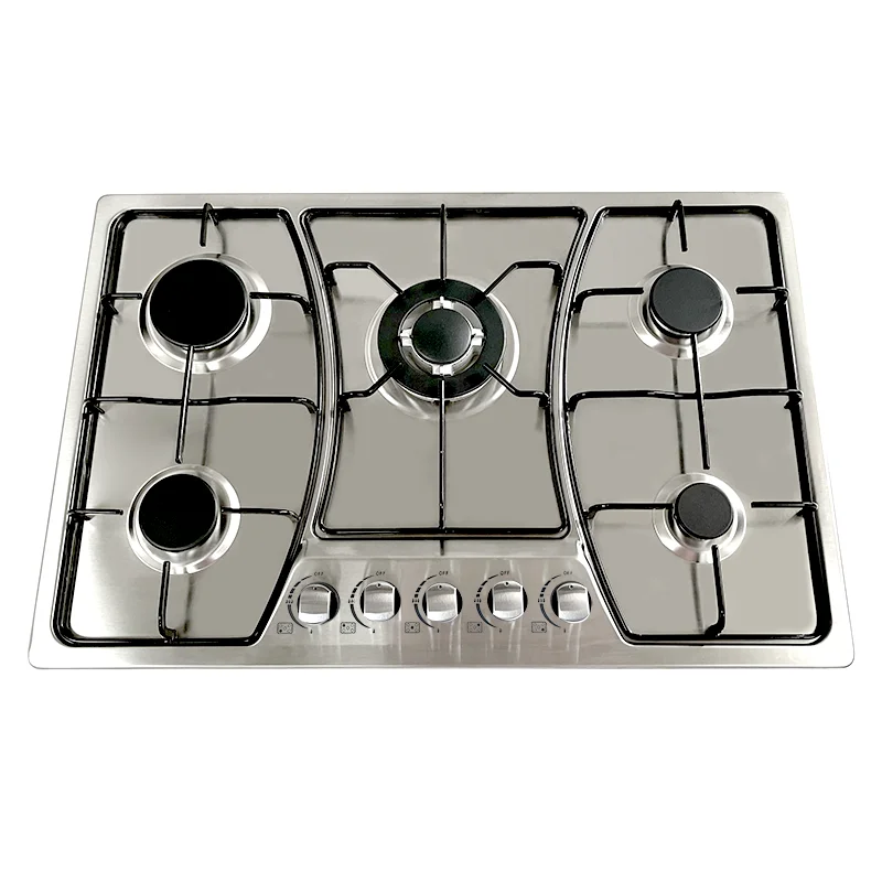 High Standard Built in Cooktop 5 burner Stainless Steel Gas Hob