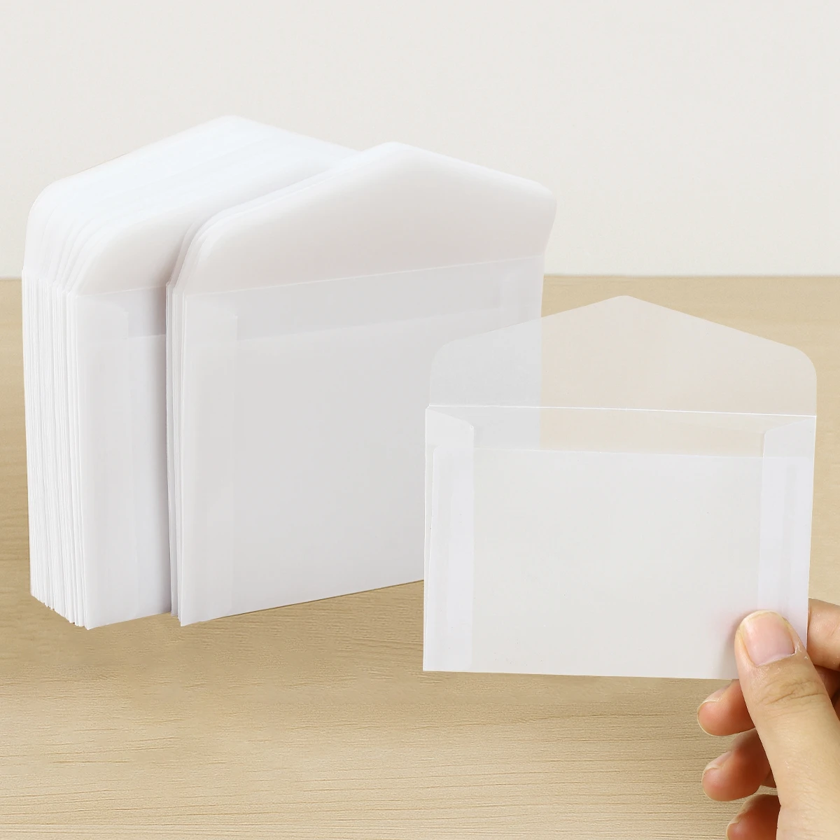50pcs Semi-transparent Envelopes Greeting Card Paper Envelope For DIY Postcard Card Storage Wedding Invitation Gift Packing