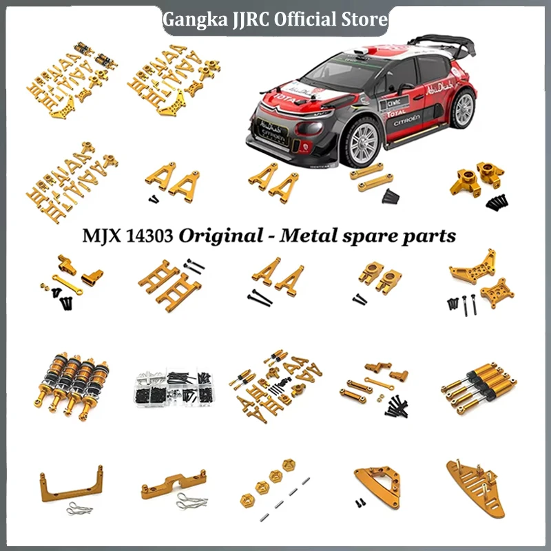 Mjx Hyper Go 1/14 14301 14302 14303  Upgrade Parts Metal Vulnerable Parts Set for  Rc Car CNC Aluminum Accessories