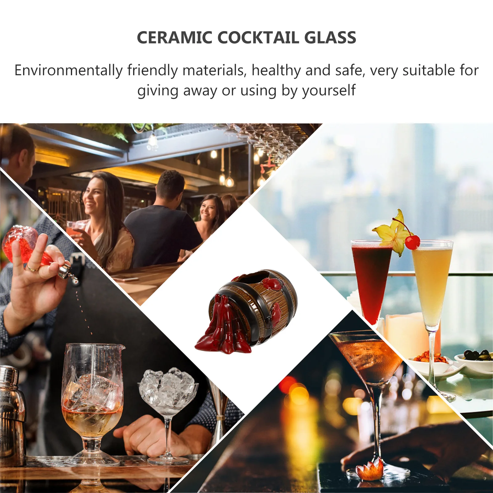 

Ceramic Cocktail Cup Unique Glass Martini Glasses Creative Animal Design Delicate H made Bar Restaurant Party Home Decor