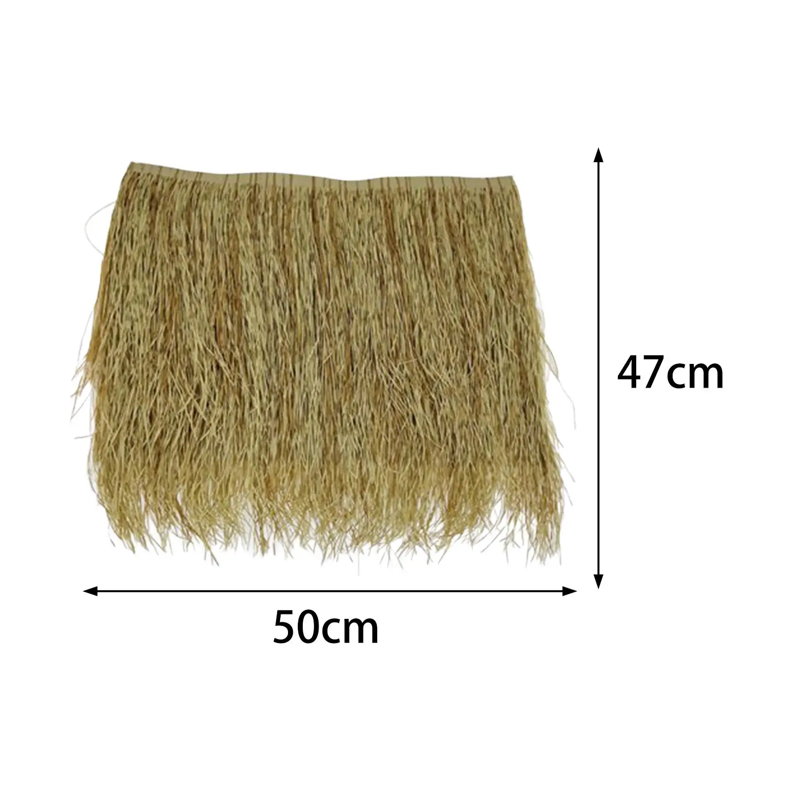 Palm Thatch Roll PETG Palm Thatch Runner Roll Straw Mats 50cmx47cm Grass Skirting Roof for Commercial Huts Tiki Bar Party Home