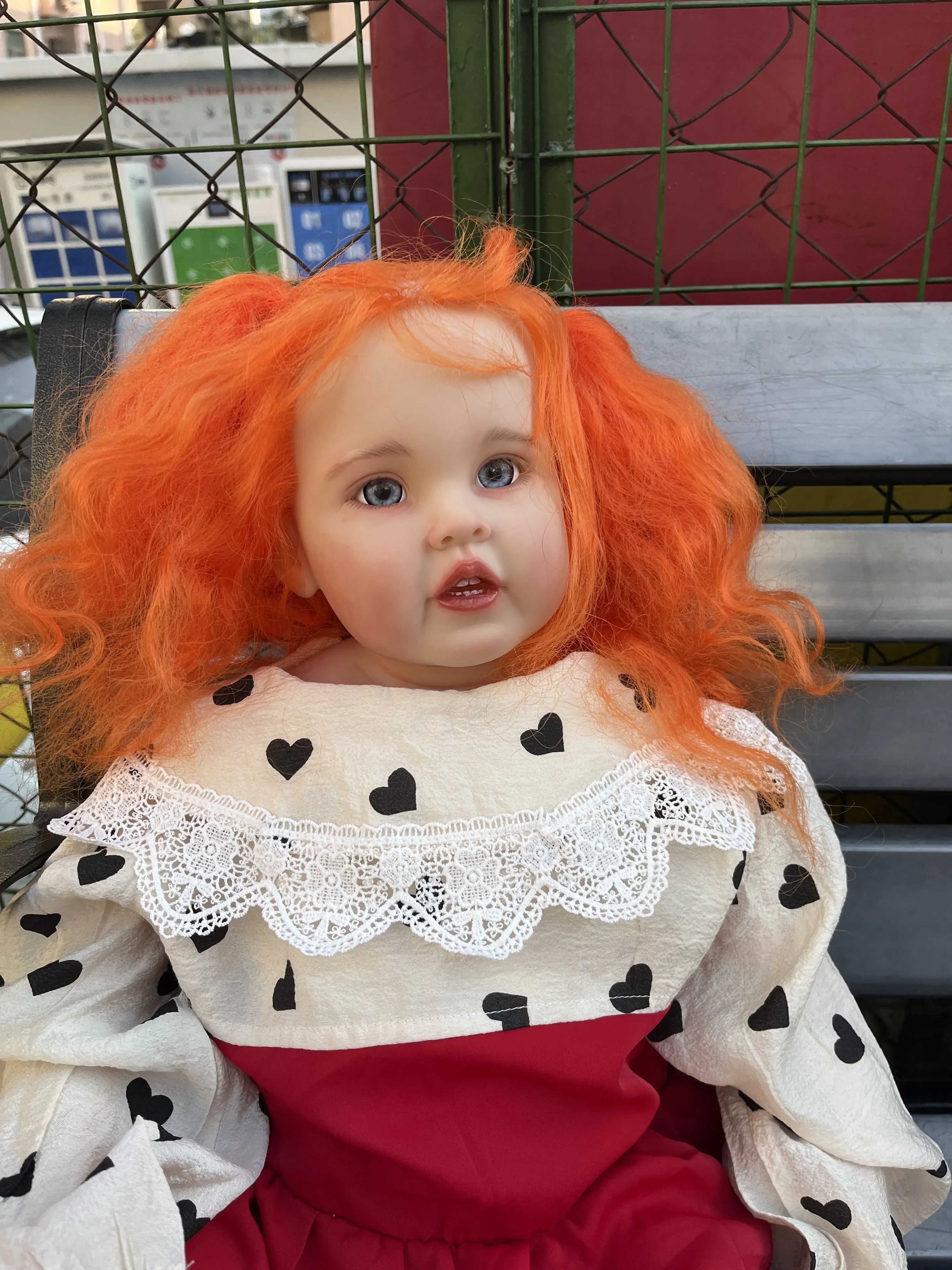 SINO-BB Customized Limited Supply 32inch Reborn Baby Doll Dimple Real Pics With Orange Hair Already Finished Doll Christmas Gift