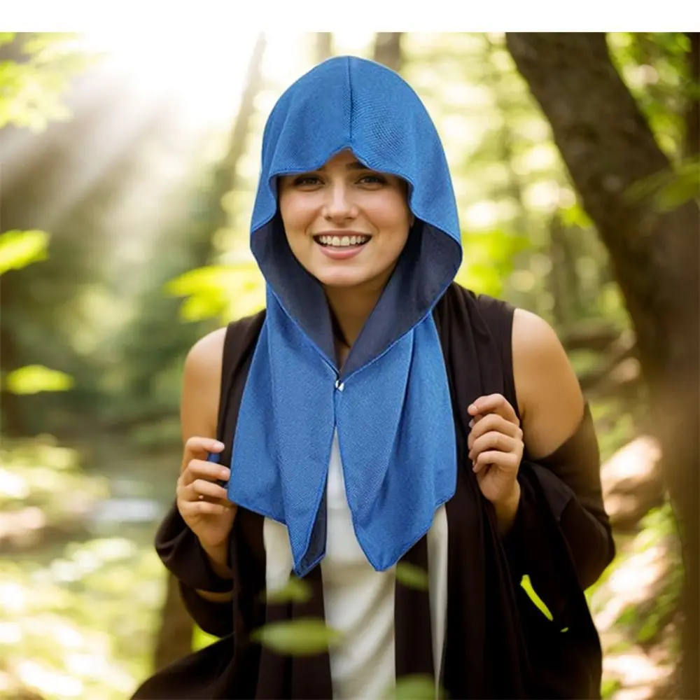 Sports Absorbent Cooling Towel UV Protection Cool Feeling Cooling Hoodie Quick Dry Anti Slip Sun Protection Towel Cycling