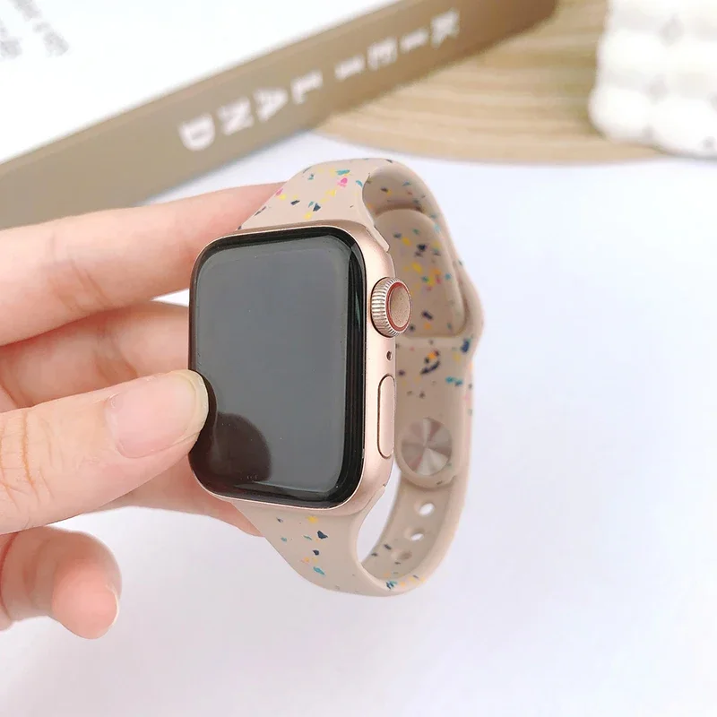 Ремешок силиконовый для Apple watch ultra 44 мм, тонкий спортивный браслет для iWatch series 8 7 6 5 se 4 3, 38 мм 40 мм 49 мм 41 мм 45 мм