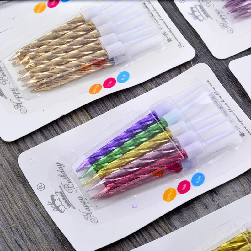 10 Stück Geburtstagsfadenkerze für Kinder, kreatives Backen, Party, Kuchendekoration, ein Jahr, Netz, rot, digital, bunter Bleistift – Detail 3