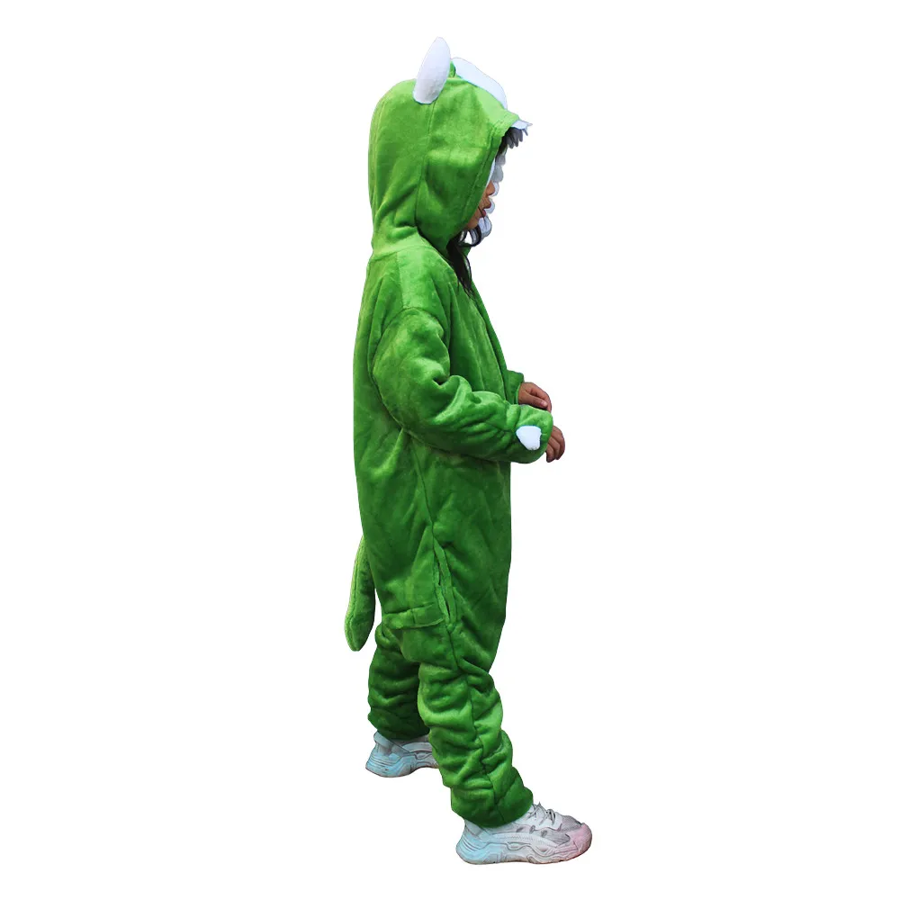 Monster Kigurumi Cosplay Onesies para crianças, Pijama infantil, Fato de flanela, Macacão, Mike Pijama