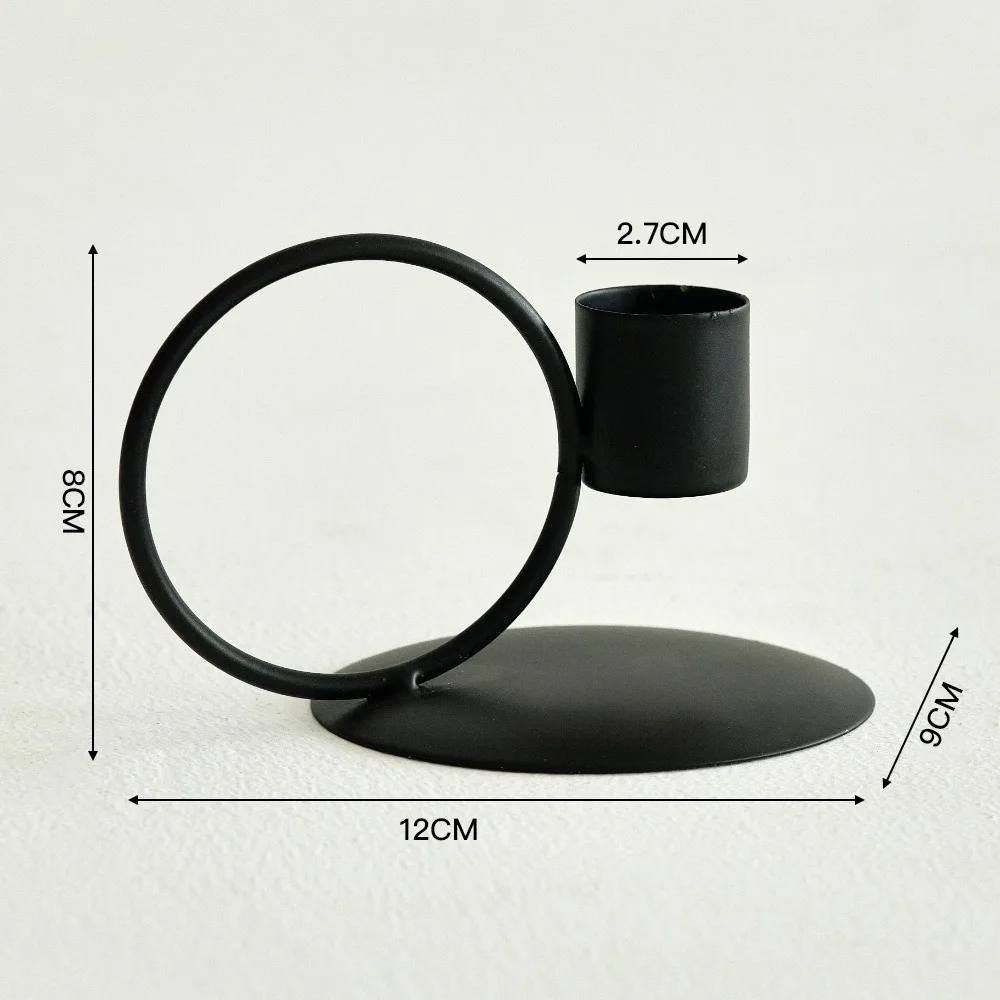 U-shaped Tabletop Candle Holders Double Headed Metal Candlelight Dinner Props Ornament Home and Hotel Decoration