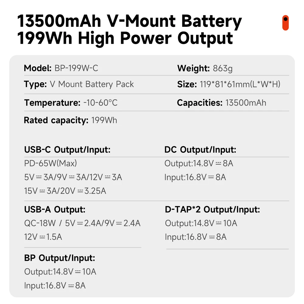 PALO V Mount Battery V Lock 99Wh 199Wh do Sony HDCAM XDCAM Digital Cinema Cameras LED Light DSLR BMPCC 4K Monitor Other Camcord