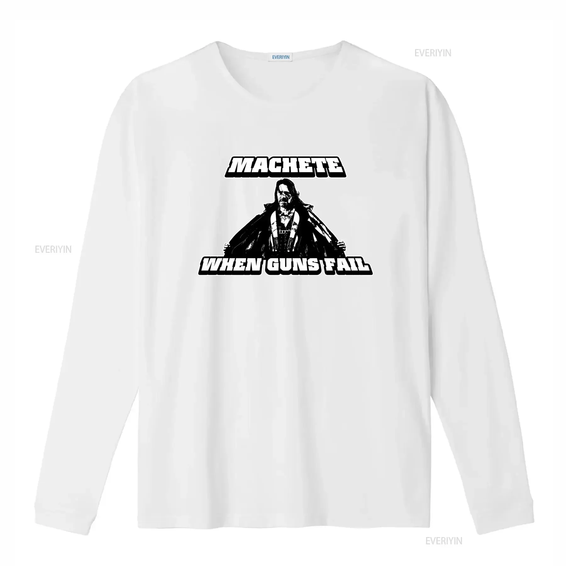 Machete When Guns Fail Danny Trejo Tarantino Cult Movie T Shirt All Sizes NEW vintage Washed Unisex Breathable graphic homme view 4