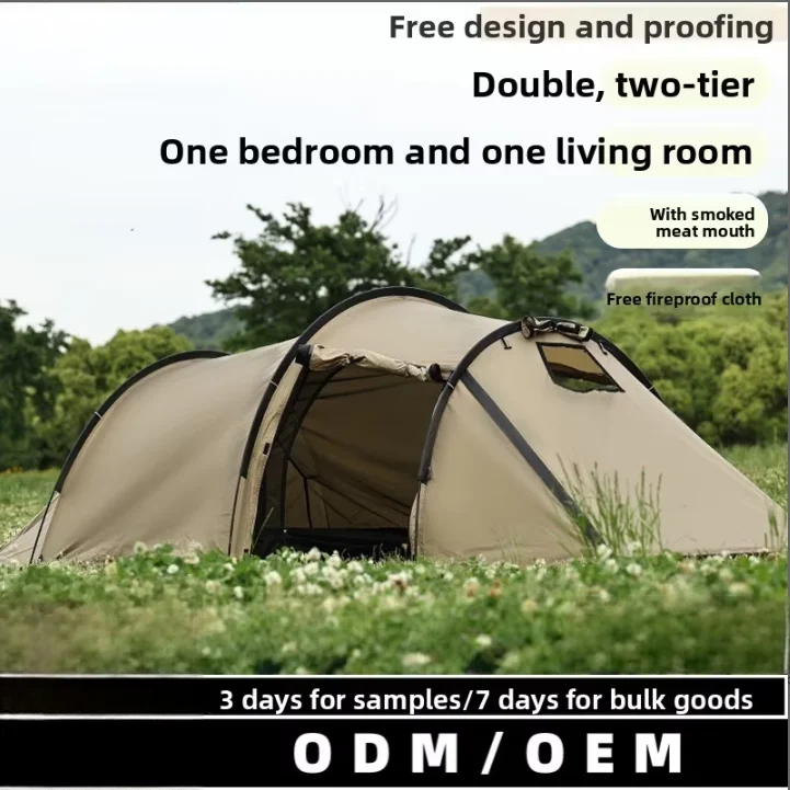 ZP0113 4 Season 2 Person Camouflage Camping Tent Double Layer 3000mm Waterproof Windproof Breathable Outdoor Backpacking Tent