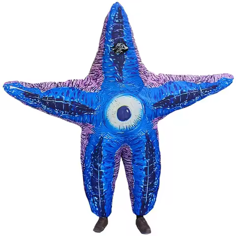 Inflatable Starfish Costume for Adult Funny Party Blow up Costume Halloween Cosplay Costume