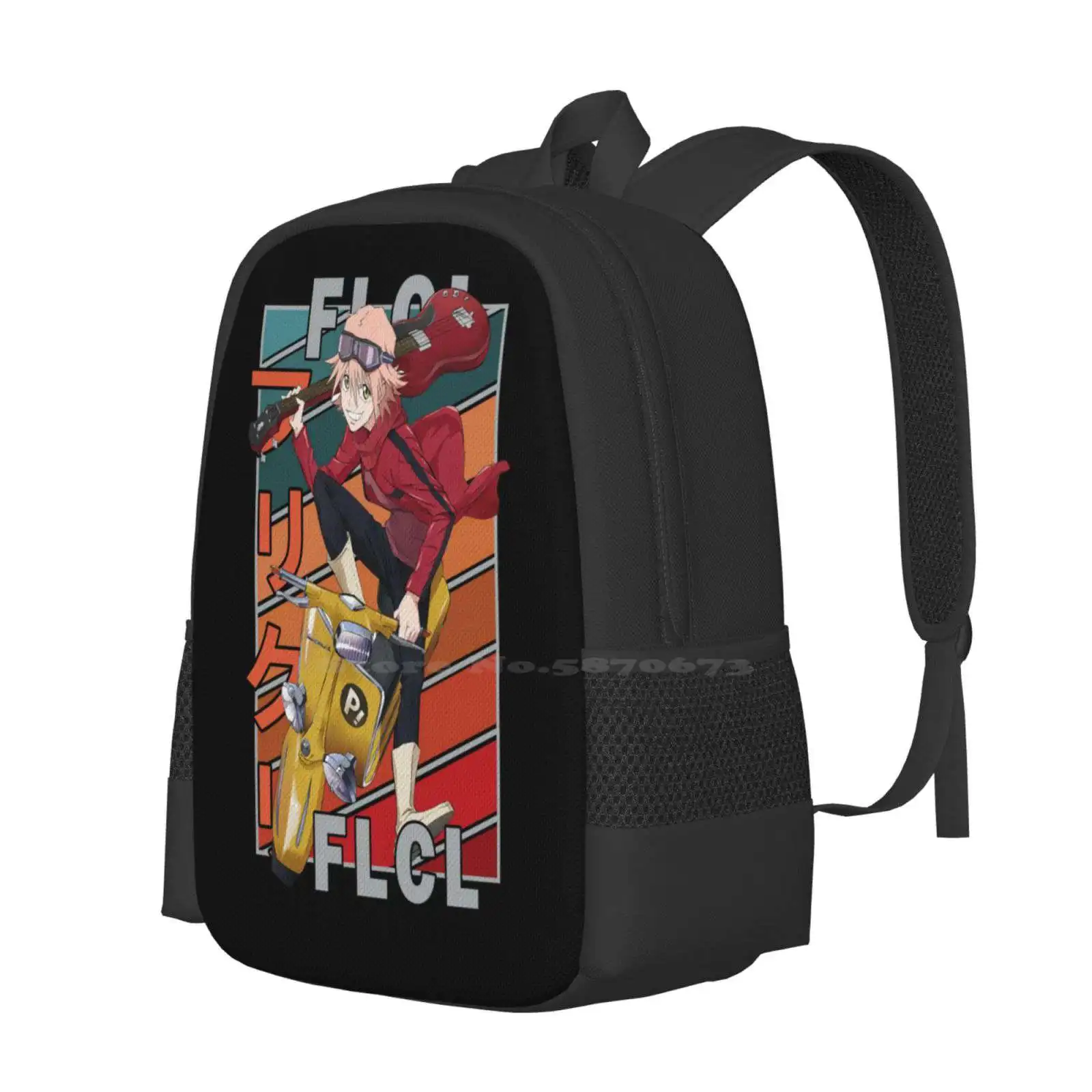 Haruko Haruhara Fooly Cooly Furi Kuri Flcl Vintage Color Palette Design Backpacks For School Teenagers Girls Travel Bags