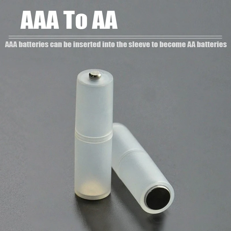 High Toughness Plastic AAA To AA Dry Battery Li-ion Converter Portable Battery Holder Case Switcher Battery Storage Box