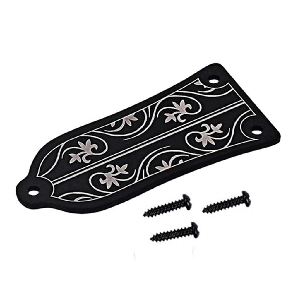 Guitar Truss Rod Cover GR34 Truss Rod Shape Case for Electric Guitar Les Paul Epiphone (Black)