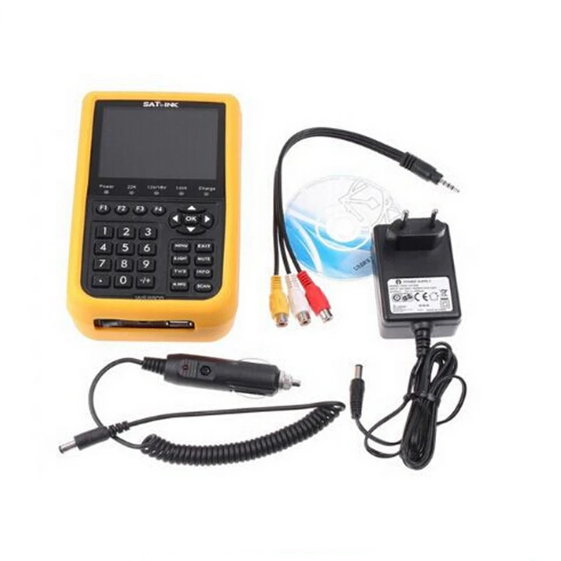 Satlink WS-6909 3.5 بوصة DVB-S & DVB-T Combo Signal Finder، WS 6909 مقياس إشارة الأقمار الصناعية الرقمية والأرضية #2