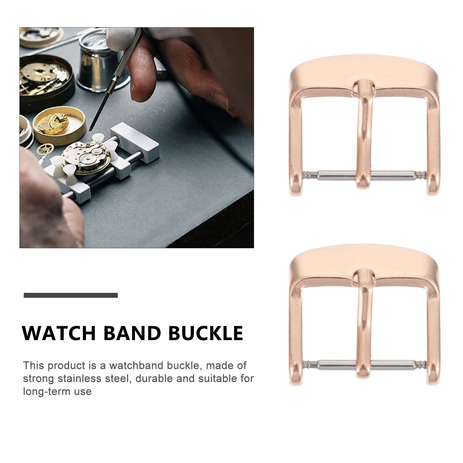 

2Pcs Watch Watch Accessories Buckles Stainless Steel Replacement Accessories for Strap Watchb Durable Universal Simple