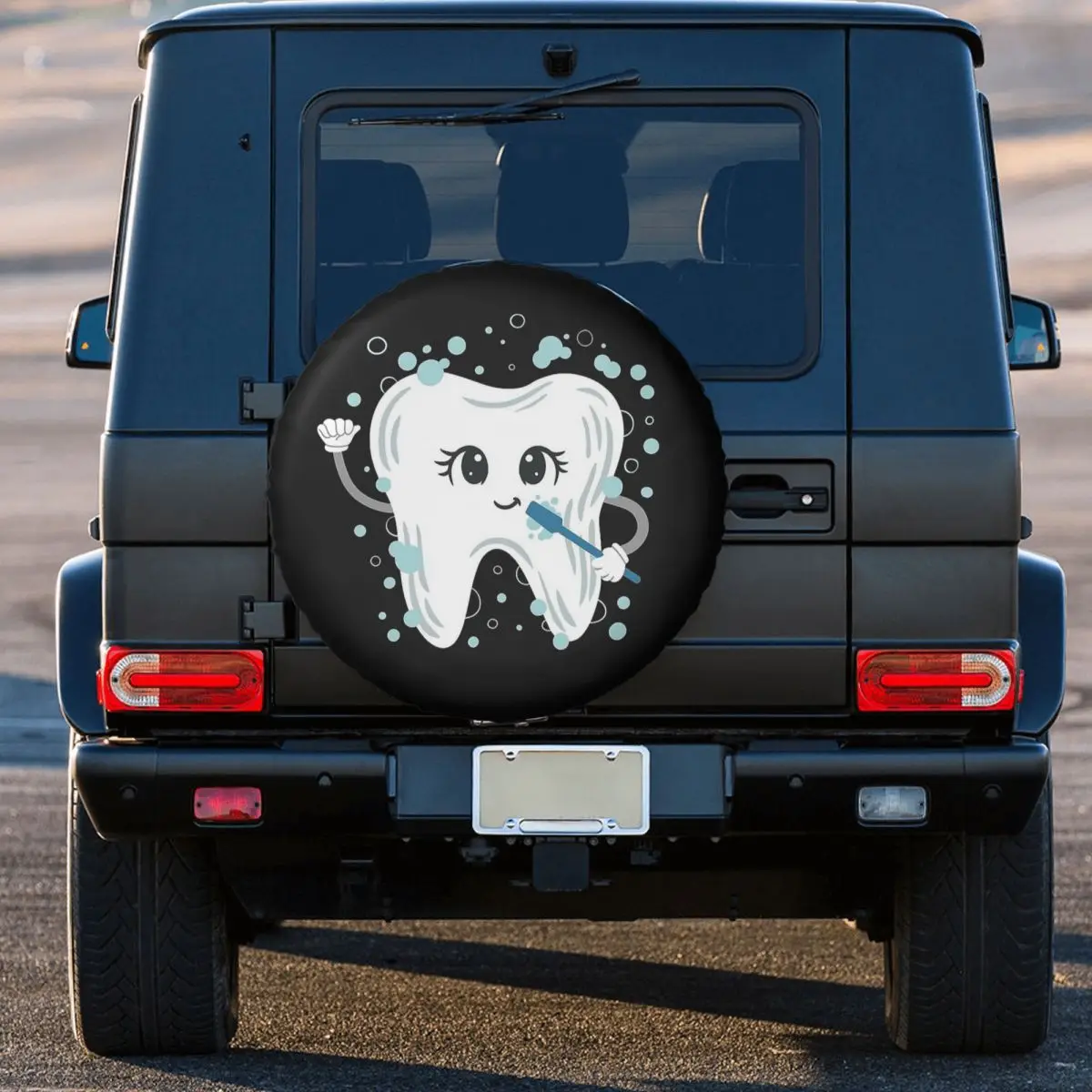 Custom Dentist Tooth Teeth Spare Tire Cover for Car Trailer 4x4 Wheel Protector Covers 14