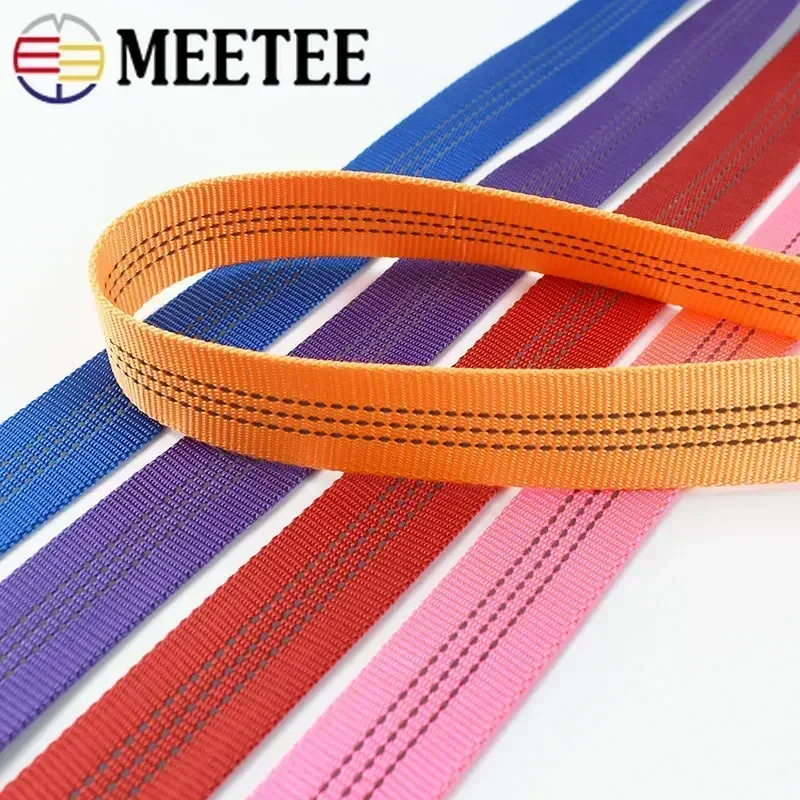 10 Mètres Ruban Sangle Nylon 20-50mm - Violet 25mm Pour Ceintures, Colliers Chien Et Bricolage