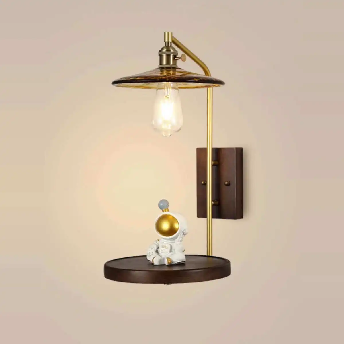 

Walnut color master bedroom study living room wall lamp bedside bathroom storage wall lamp