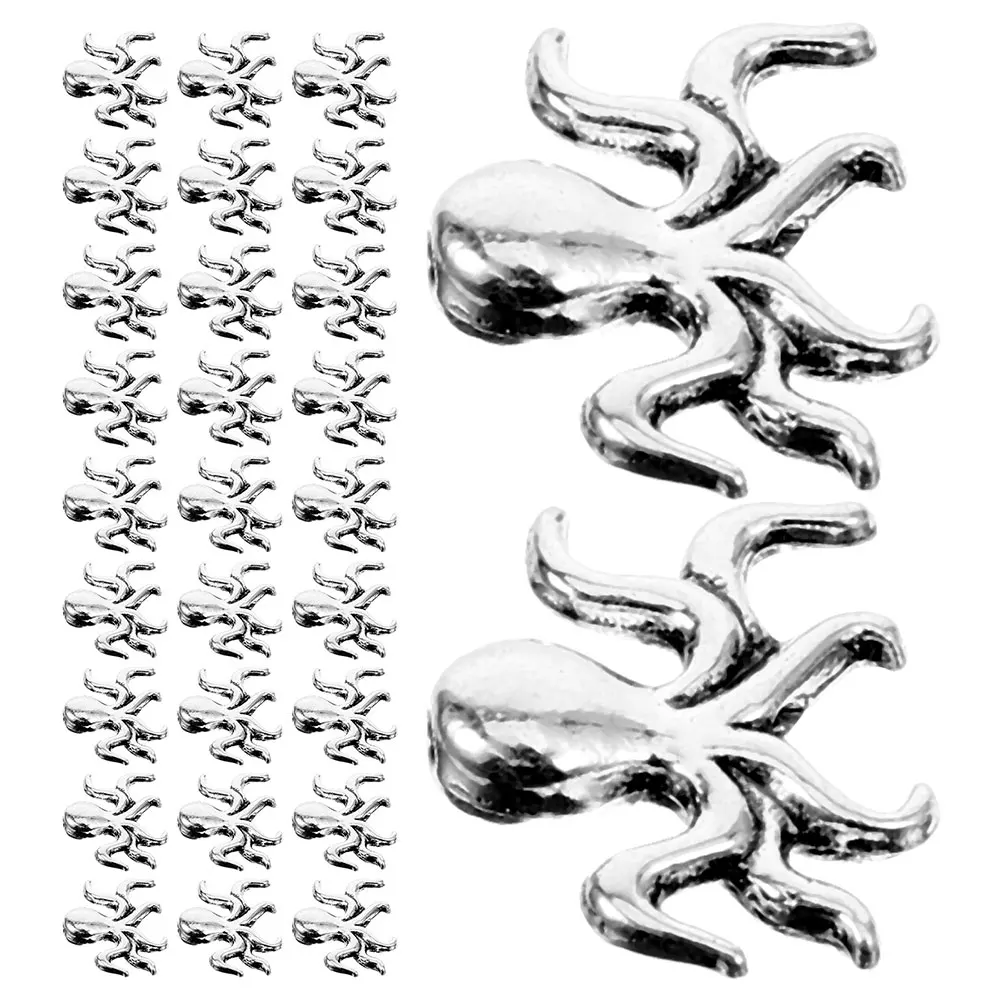

50 Pcs Octopus Beads Animal Charms for Crafting Bracelet Spacer Necklace Accessories Zinc Alloy Making