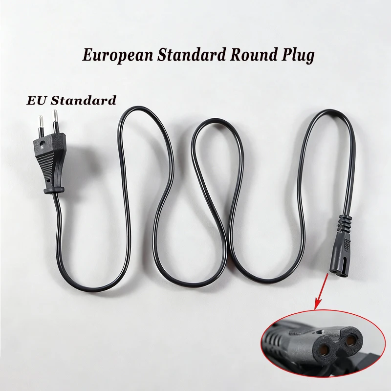1/2/5PCS For PS2 PS3 PS4 Power Cord 1M Long European Round Plug American Flat Plug For CD Player Laptop Radio