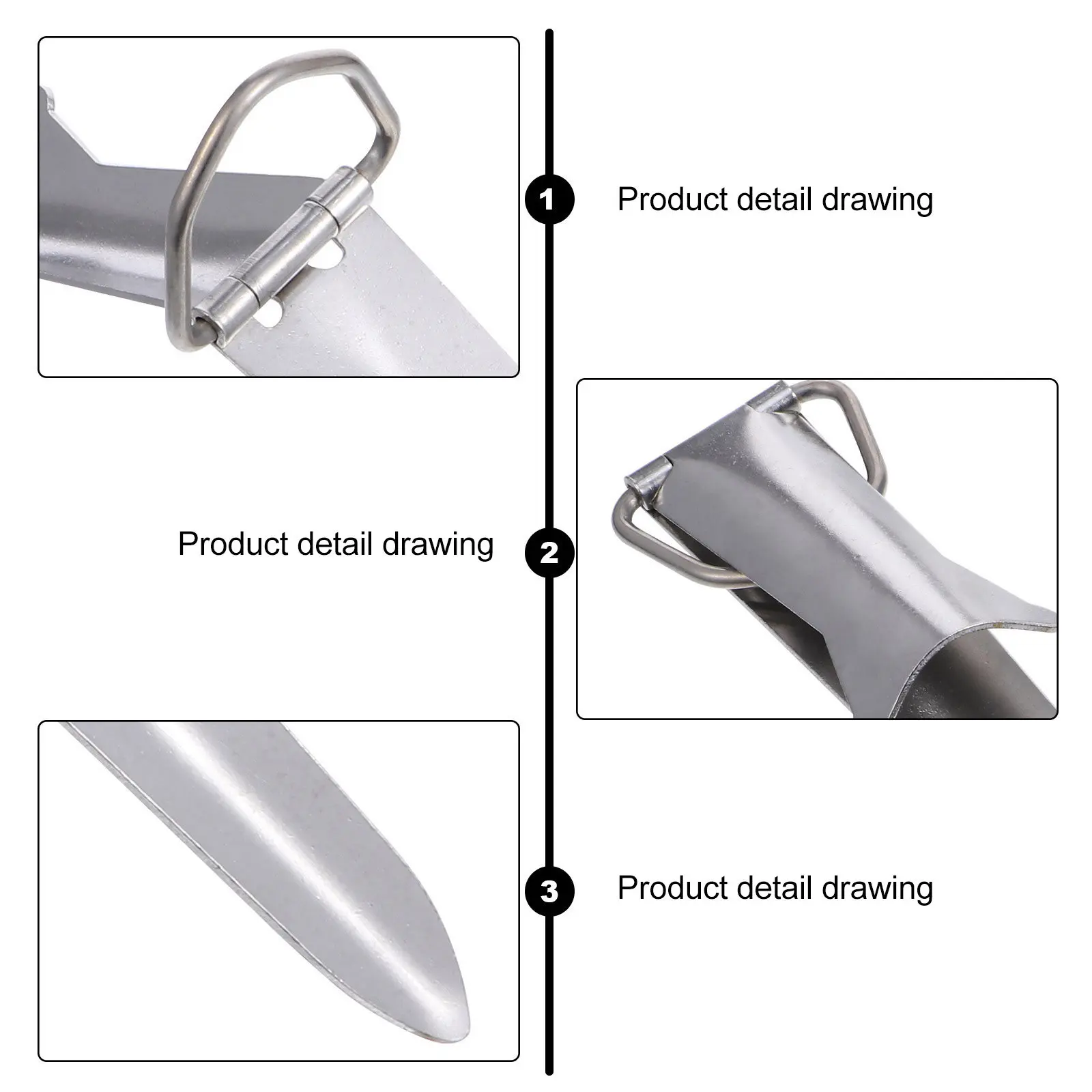 

2Pcs Fishing Rod Folding Stand Stainless Steel Wear Resistant Long Spike Soil Penetration Stable Rod Holder Portable Outdoor Use