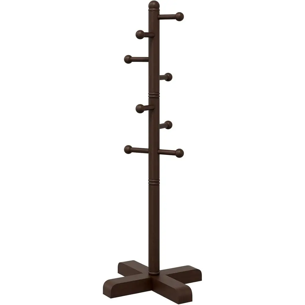 Reestanding Coat Racks with 8 Hooks 2 Adjustable Height, Tree Coat Rack for Bedroom, Hallway, Entrance, Office - Hats, Handbags